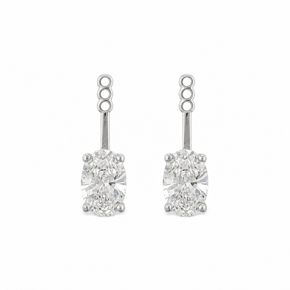 Oval Diamond Earring Jackets
