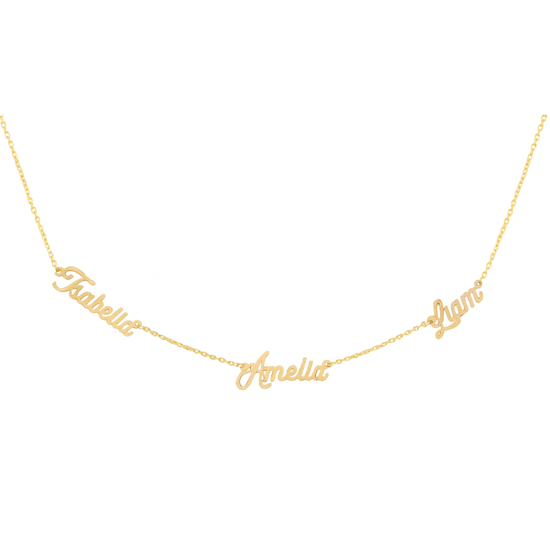Three Name Necklace