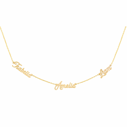 Three Name Necklace