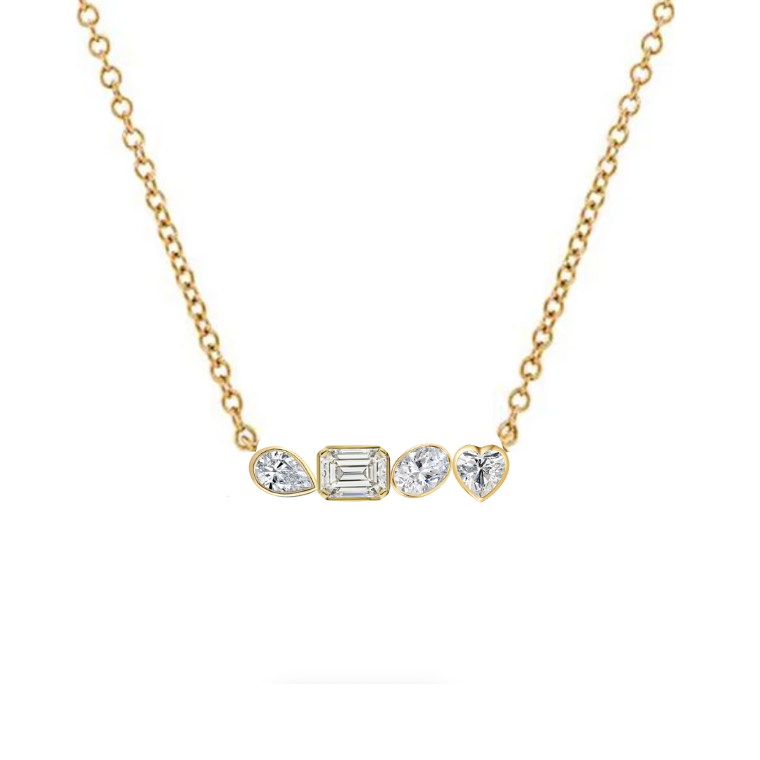 Helen Multi Shape Diamond Necklace