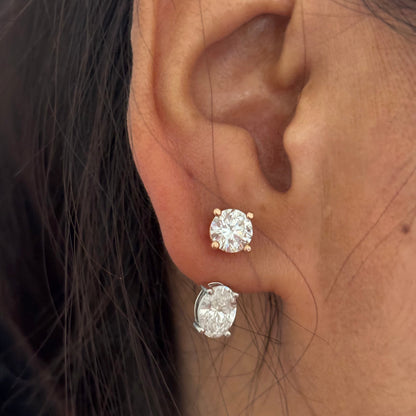 Oval Diamond Earring Jackets