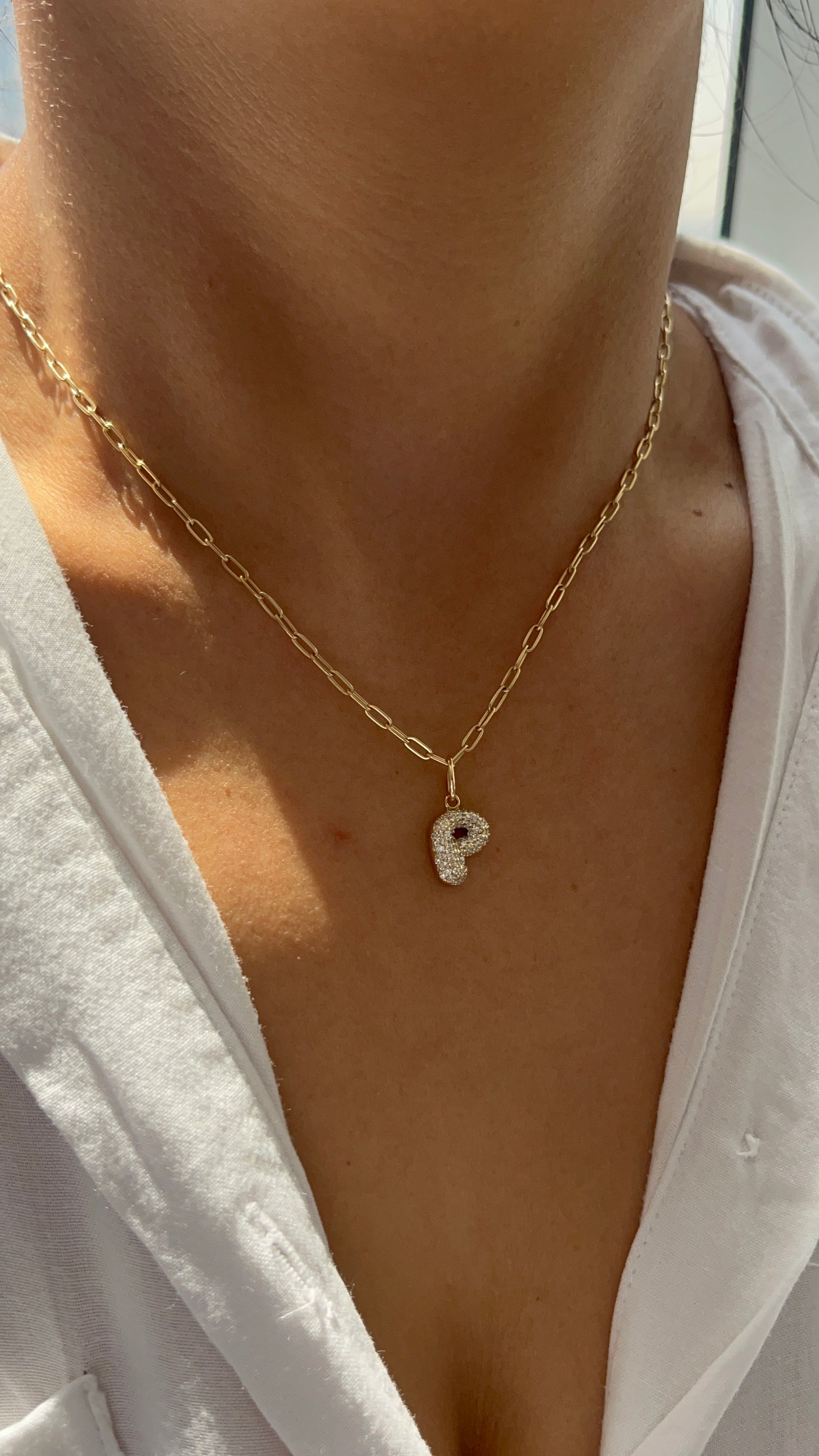 Diamond Bubble Initial Charm