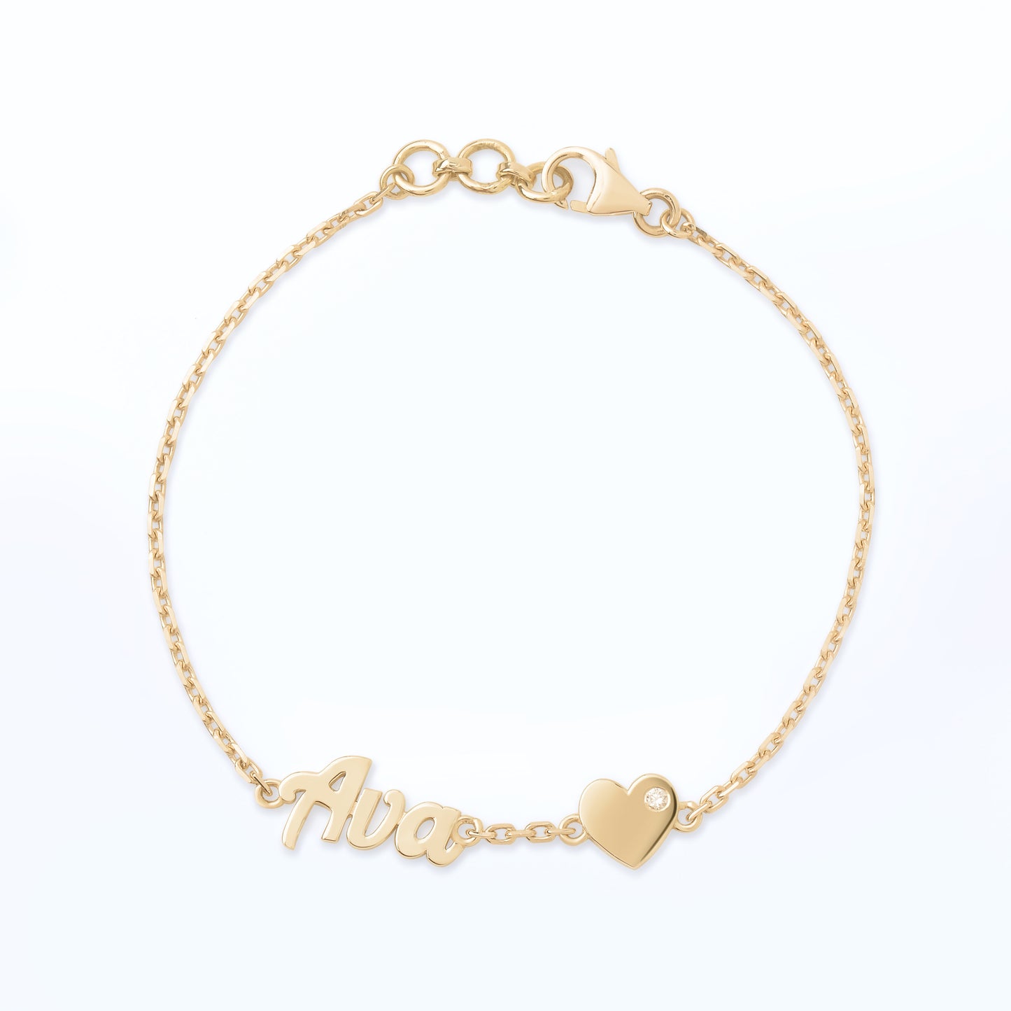 Kids Name & Heart Bracelet