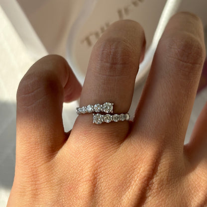 Graduated Diamond Wrap Ring