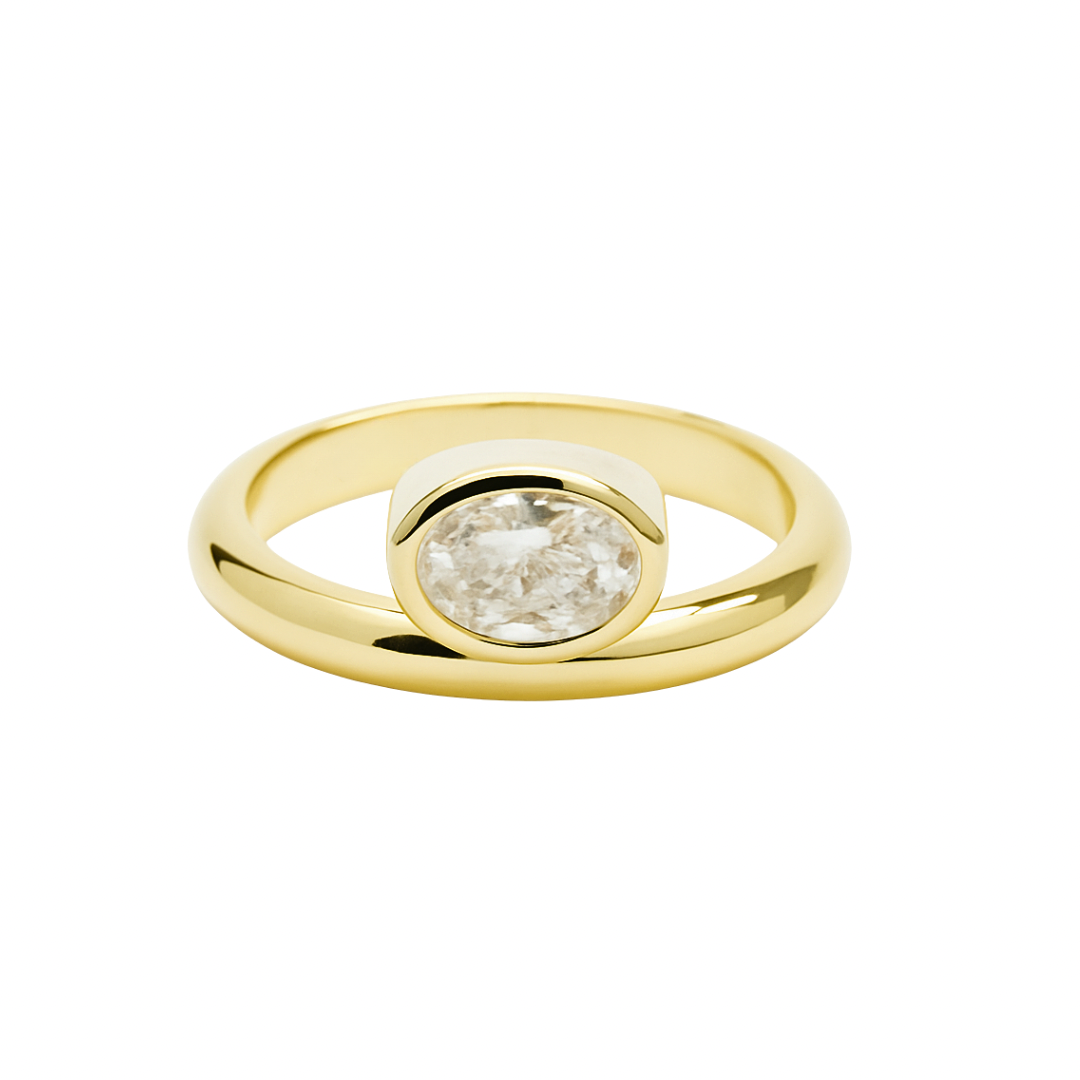 Bezel Oval Dome Ring