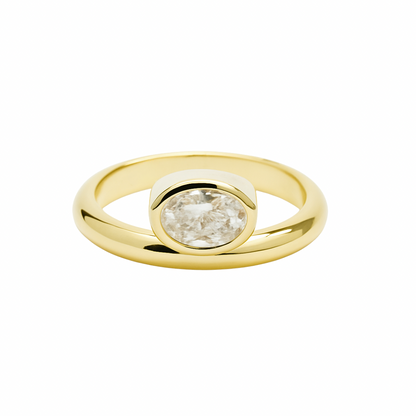 Bezel Oval Dome Ring
