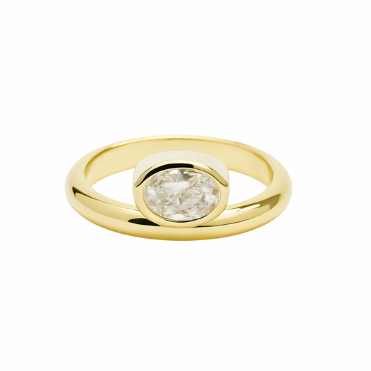 Bezel Oval Dome Ring