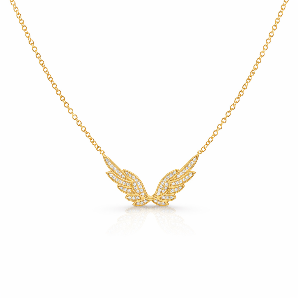 Diamond Angel Wings Necklace