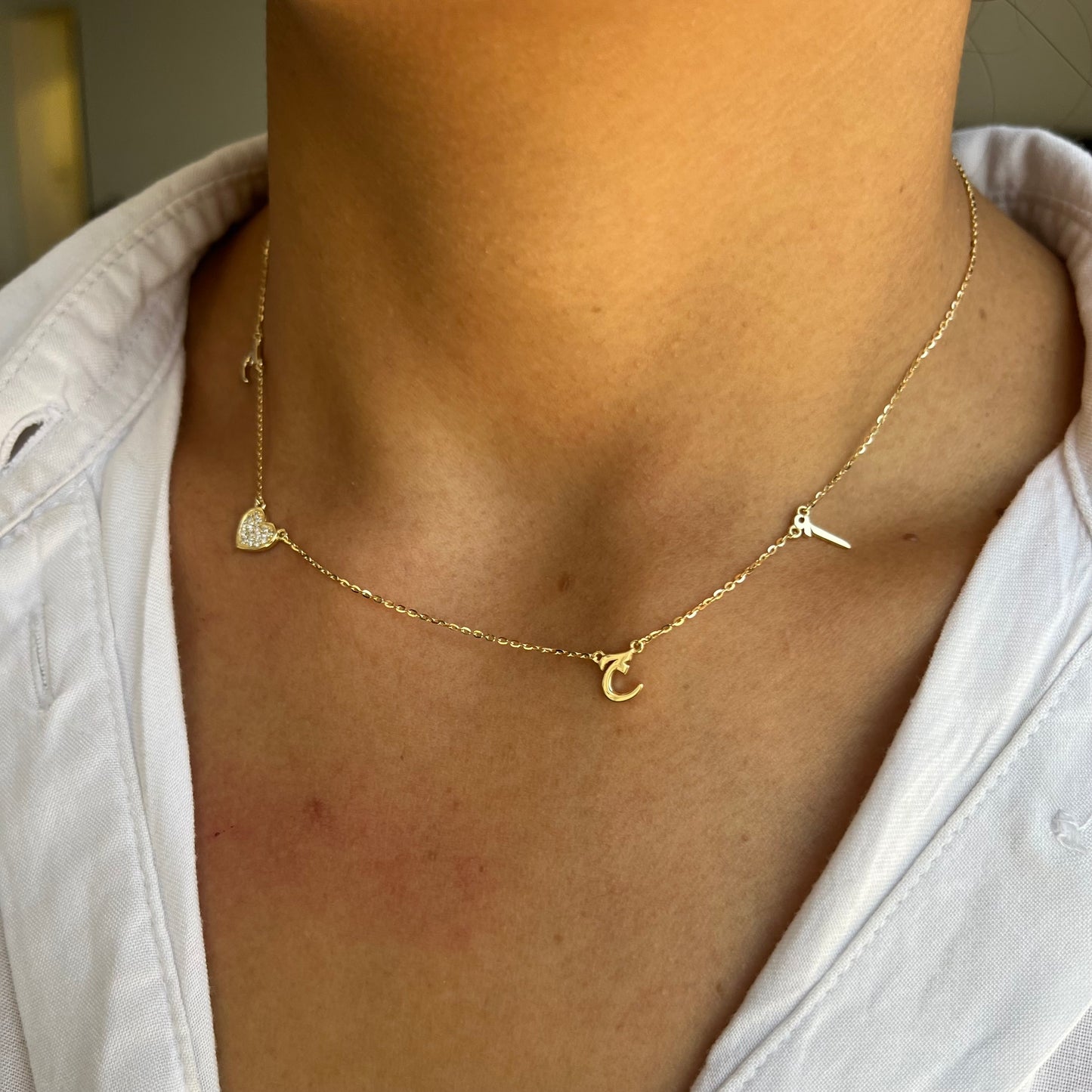 Build Your Own Necklace - Four Charms Arabic