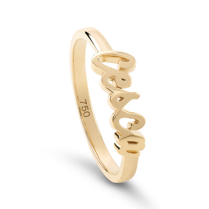 Solid Gold Name Ring