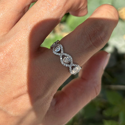 Diamond Evil Eye Eternity Ring