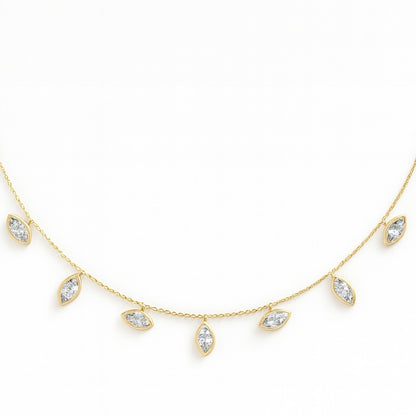 Marquise Diamond Drop Necklace