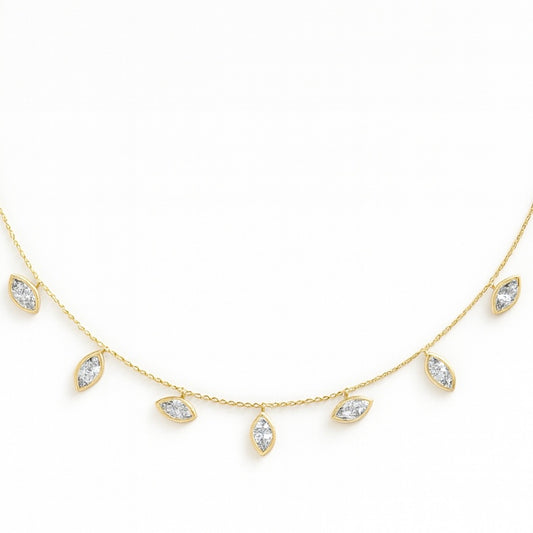 Marquise Diamond Drop Necklace