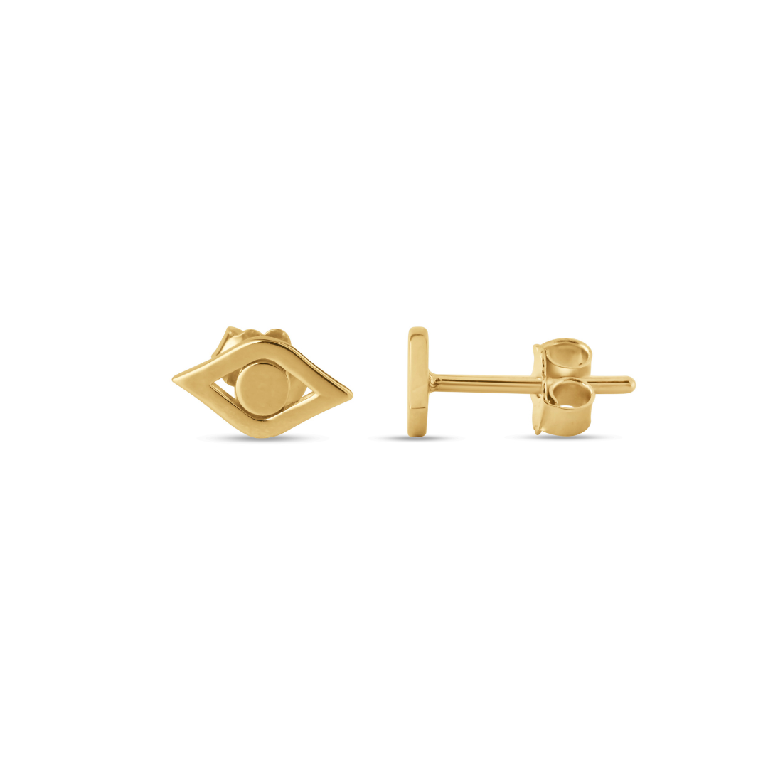 Evil Eye Gold Studs