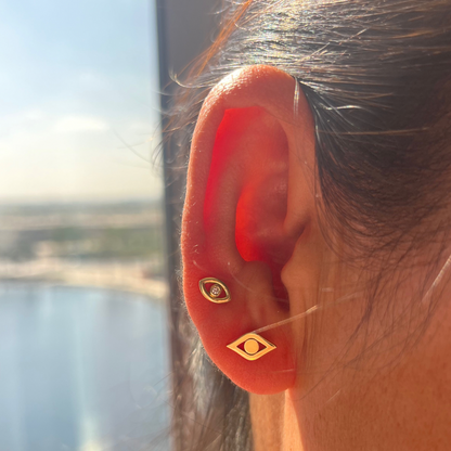 Evil Eye Gold Studs
