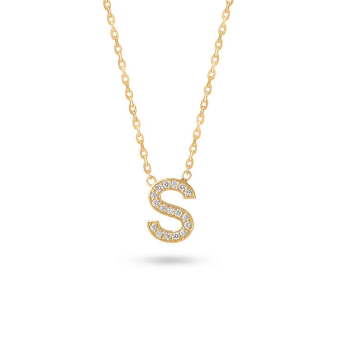 Diamond Initial Necklace