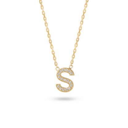 Diamond Initial Necklace