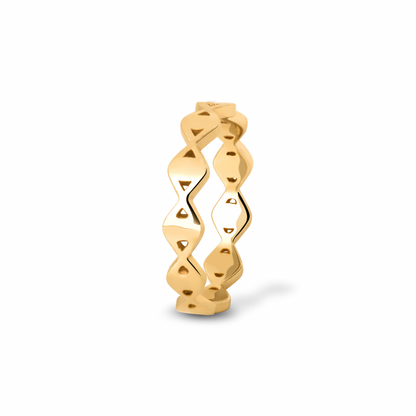 Solid Gold Evil Eye Eternity Ring