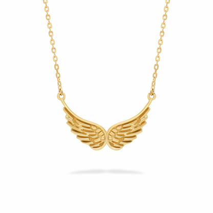 Angel Wings Solid Gold Necklace