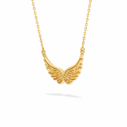 Angel Wings Solid Gold Necklace