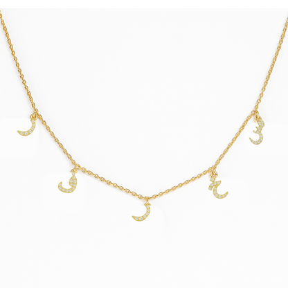 Arabic Diamond Initial Necklace