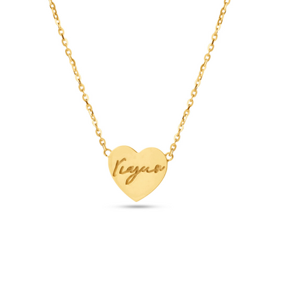 Handwritten Signature Heart Necklace