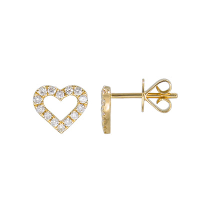 Open Heart Diamond Earrings