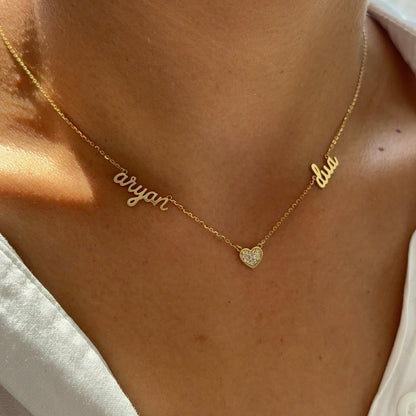Two Names & A Diamond Heart