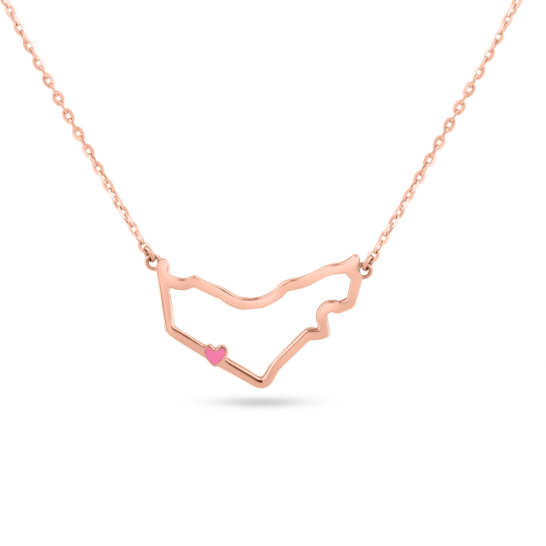 UAE Map Outline Necklace