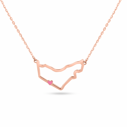 UAE Map Outline Necklace