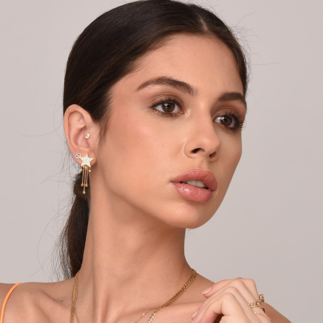 Diamond Star Danglers