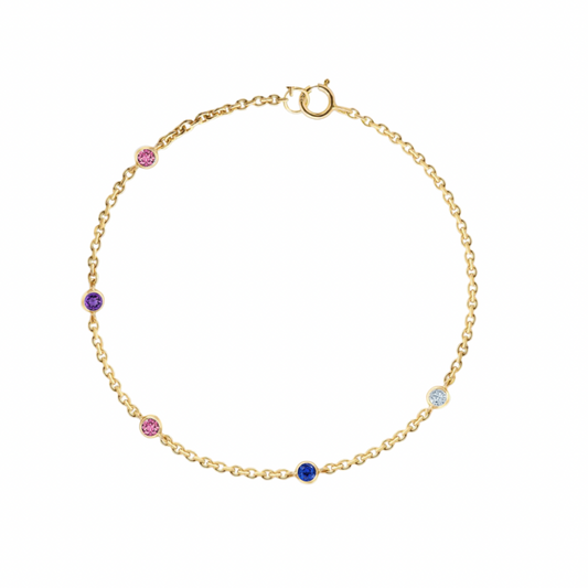 Birthstones By The Yard Bracelet