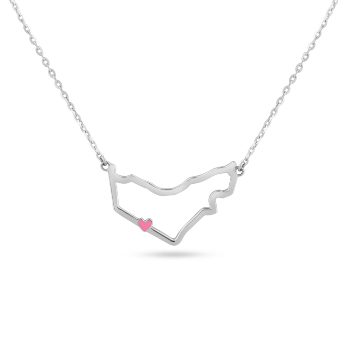 UAE Map Outline Necklace