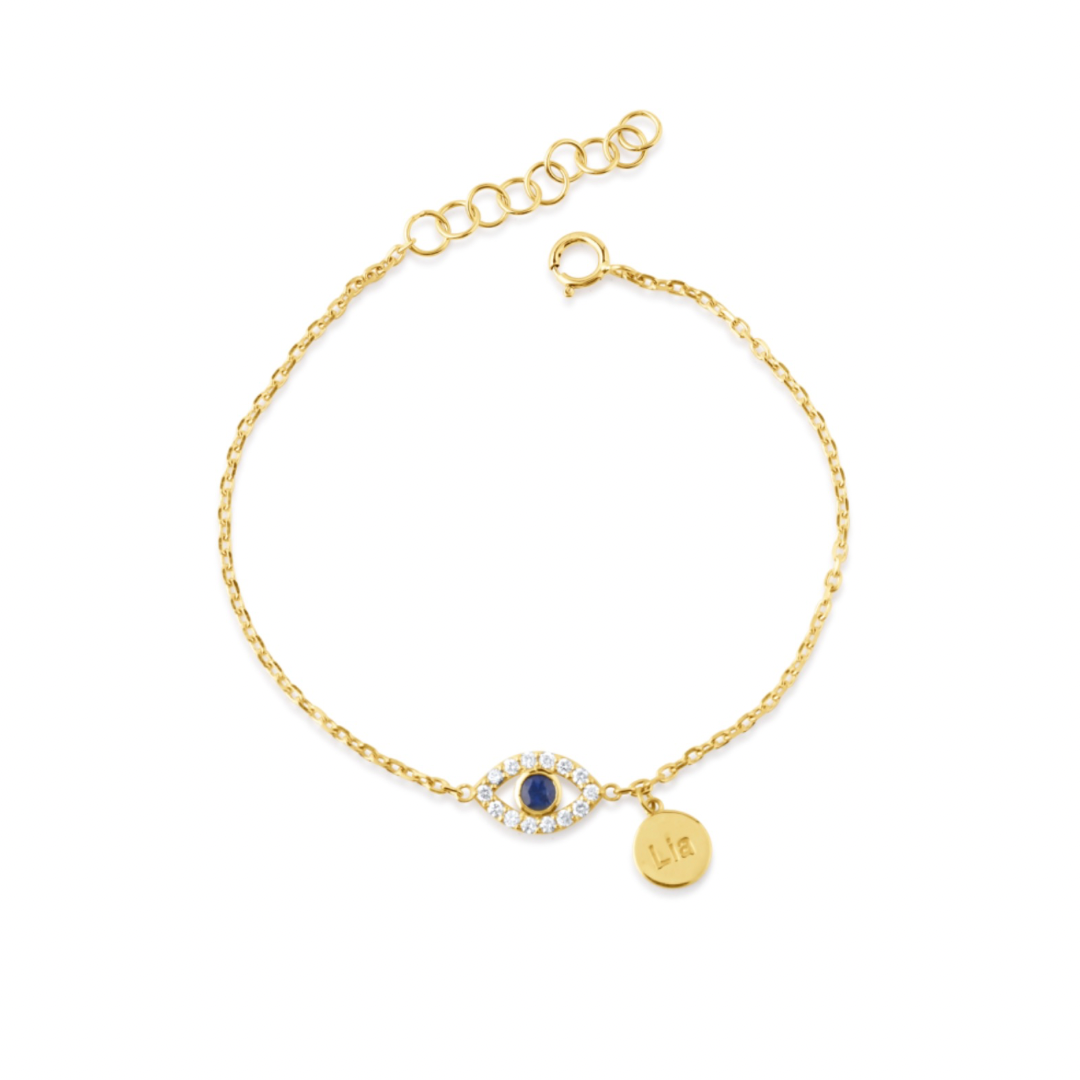 Personalised Evil Eye Bracelet