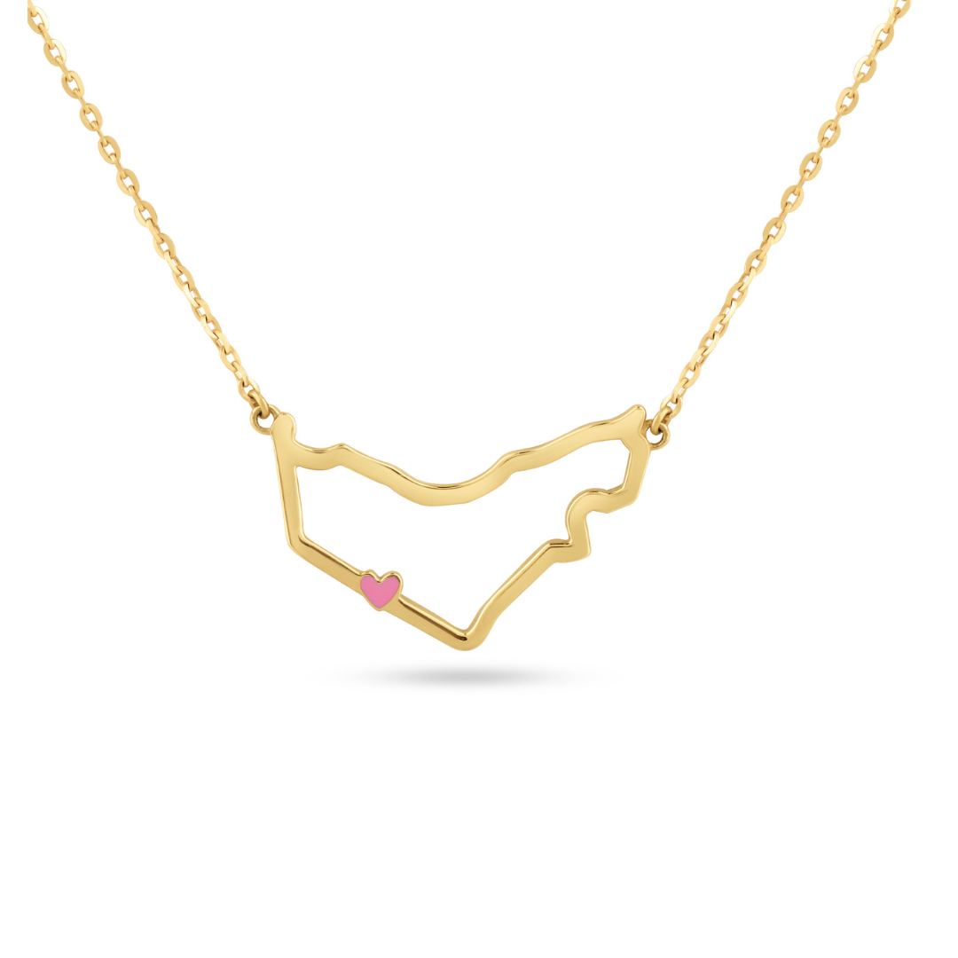 UAE Map Outline Necklace