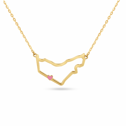 UAE Map Outline Necklace