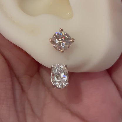 Oval Diamond Earring Jackets