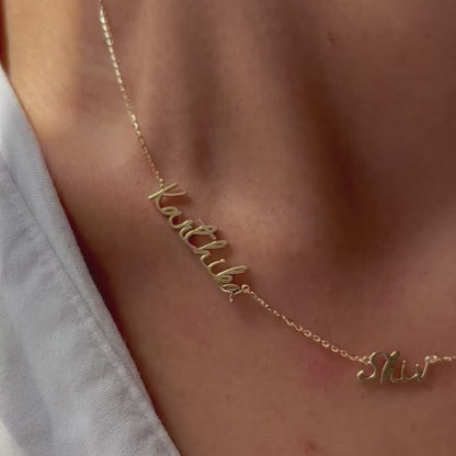 Three Name Necklace