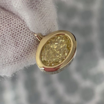 Solstice — Yellow Diamond Oval Charm