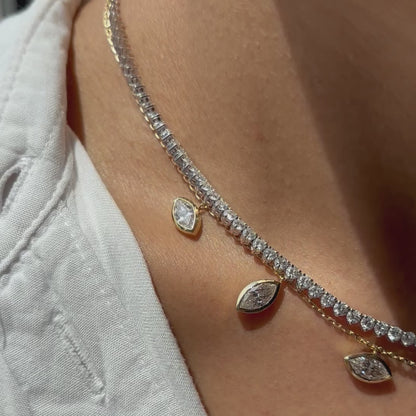 Marquise Diamond Drop Necklace