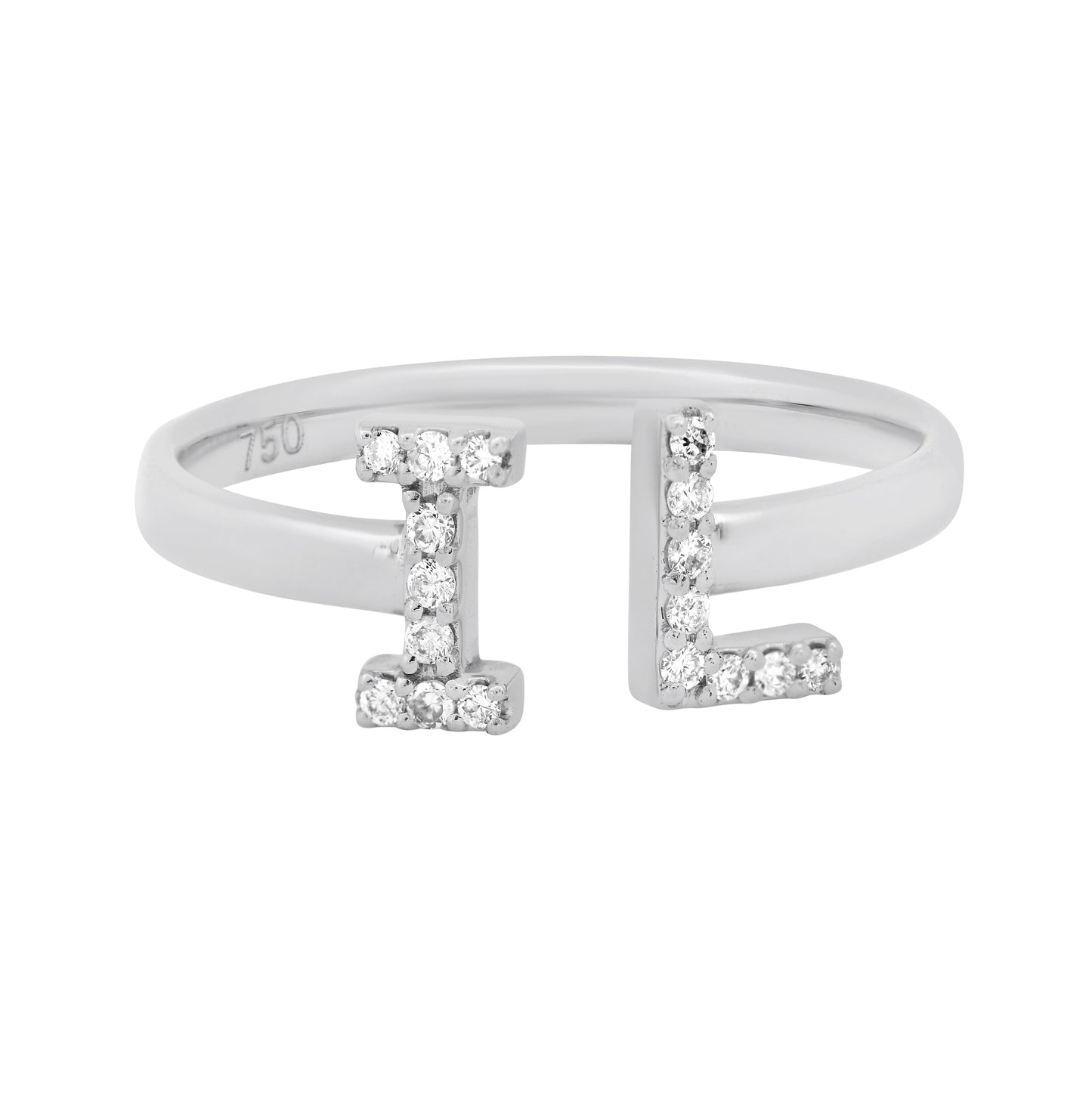 Two Initial Diamond Ring