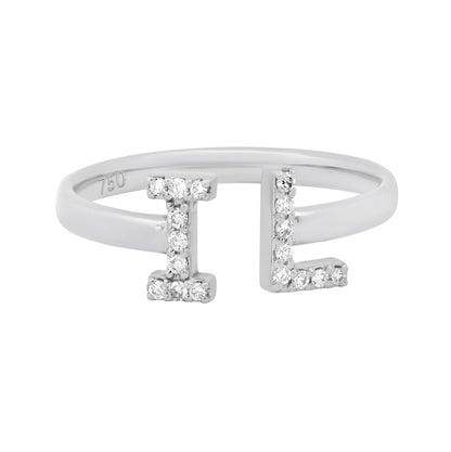 Two Initial Diamond Ring