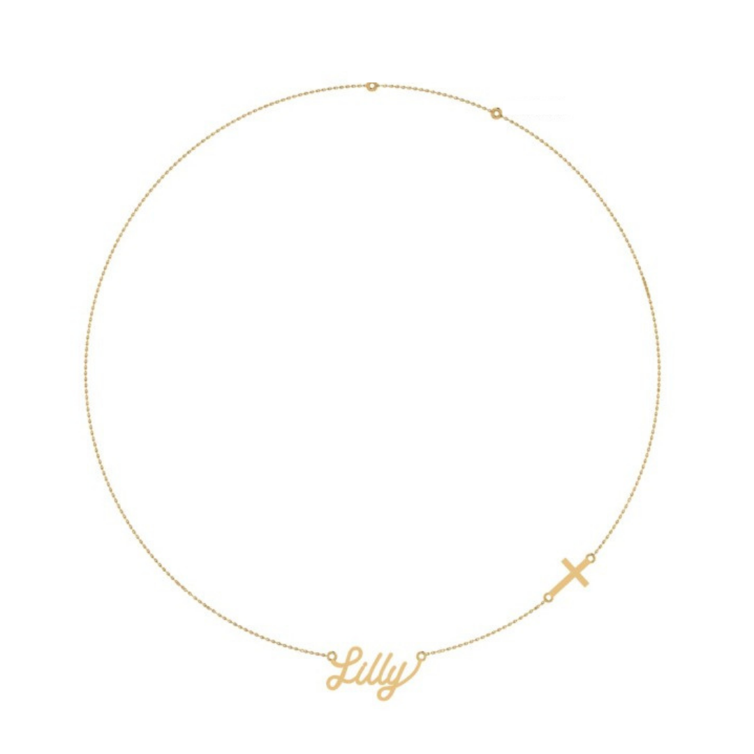 Name & Cross Necklace