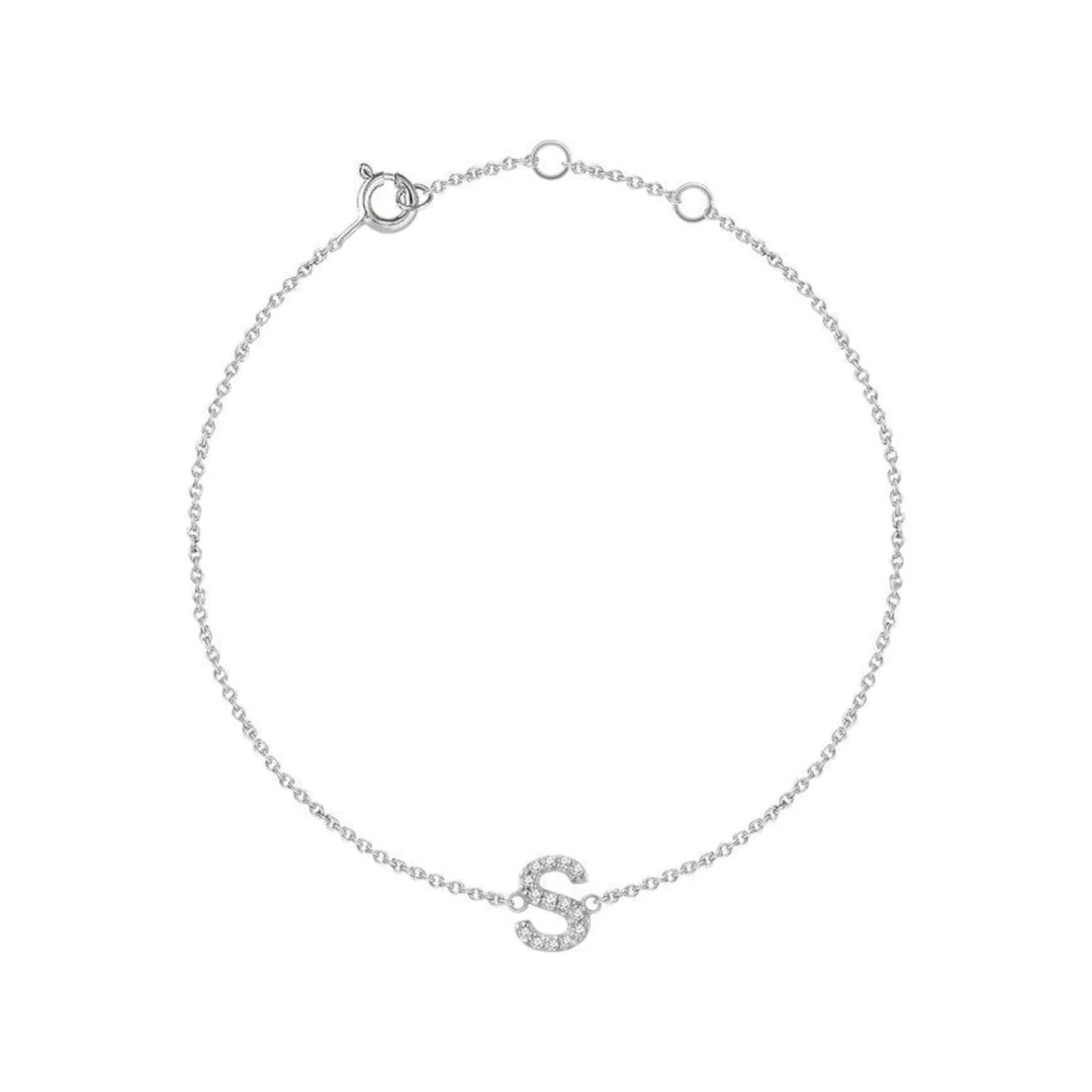 Diamond Initial Bracelet