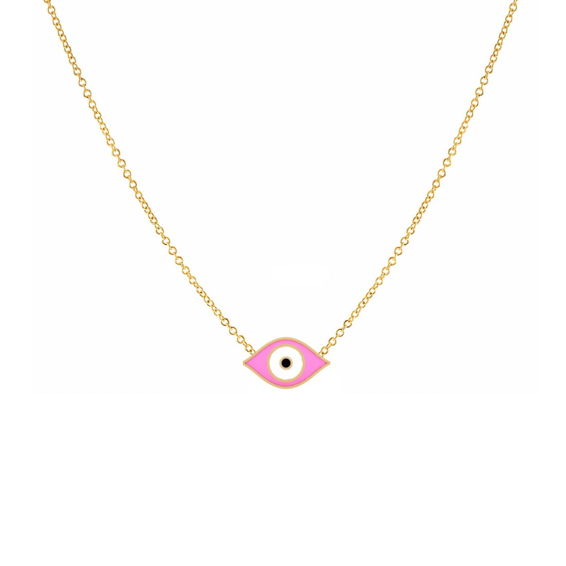 Enamel Evil Eye Necklace