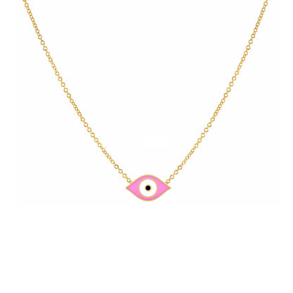 Enamel Evil Eye Necklace