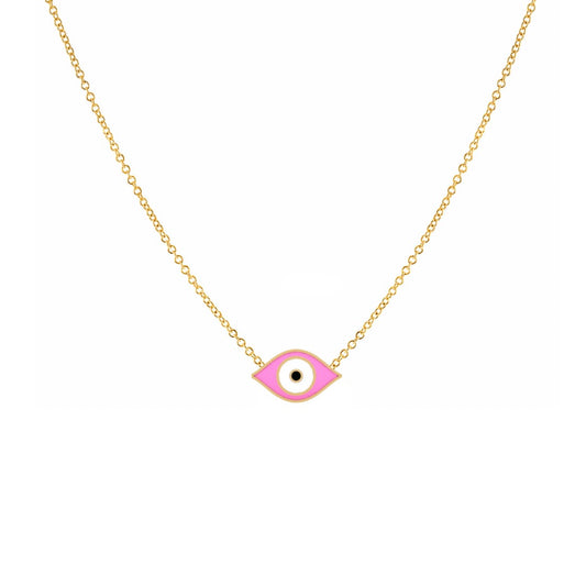 Enamel Evil Eye Necklace