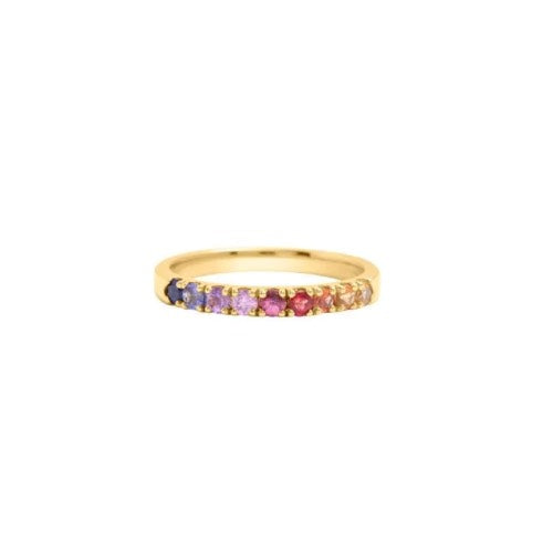 Rainbow Half Eternity Ring