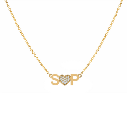 Couples Initial Necklace