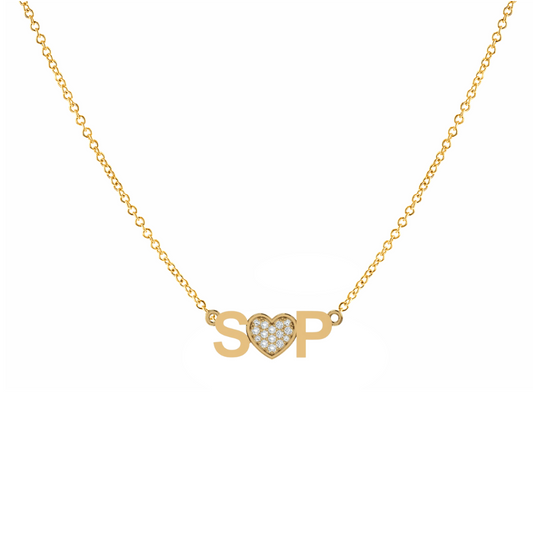 Couples Initial Necklace